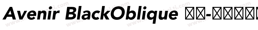 Avenir BlackOblique 黑体字体转换